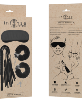 INTENSE – FETISH PLAYSET EROTICO 1 CON MANETTE, MASCHERA CIECA E FLOGGER