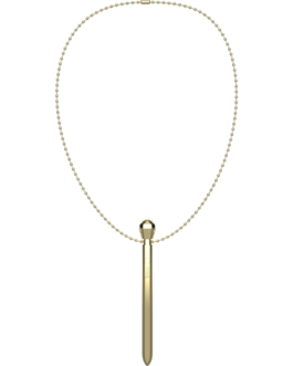 IBIZA – STIMOLATORE CLIT POCKET COLLANA CARICATORE USB 12 MODALIT DI VIBRAZIONE DORATO 12,2 X 1,5
