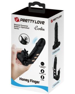 PRETTY LOVE – COPERTURA PER DITA VIBRATORE CORBIN NERA