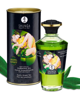 SHUNGA – OLIO DA MASSAGGIO EFFETTO CALORE BIOLOGICO AL TÈ VERDE 100 ML