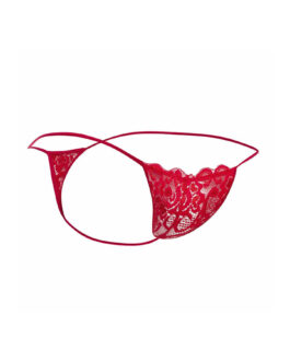 MOB – TANGA DE ENCAJE ROJO TALLA S/M