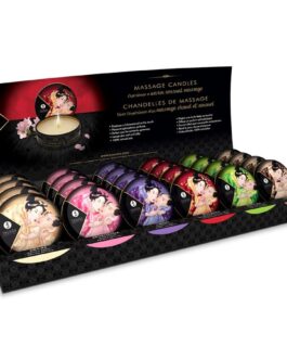 SHUNGA – MINI CARESS BY CANDLELIGHT ESPOSITORE CANDELE DA MASSAGGIO 24 UNITÀ
