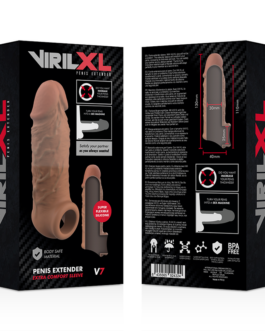 VIRILXL – ESTENSIONE DEL PENE IN SILICONE LIQUIDO V7 MARRONE
