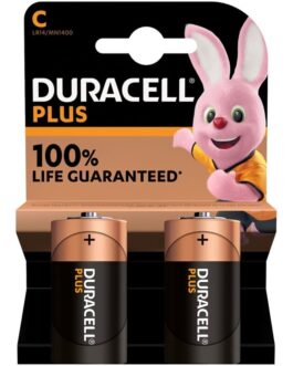 DURACELL – BATTERIA PLUS POWER ALCALINA C LR14 2 UNIT