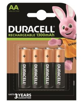 DURACELL – BATTERIA RICARICABILE HR6 AA 1300mAh 4 UNIT