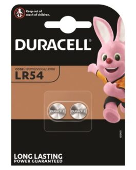 DURACELL – BATTERIA A BOTTONE ALCALINA LR54 LR1130 AG10 1,5V 2 UNIT