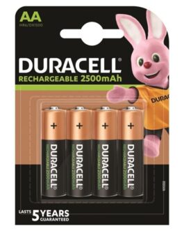 DURACELL – BATTERIA RICARICABILE HR6 AA 2500mAh 4 UNIT