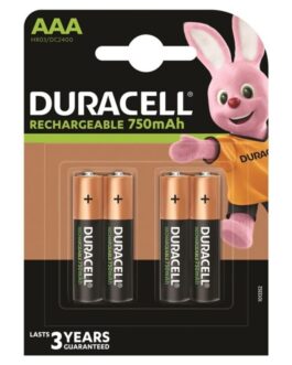 DURACELL – BATTERIA RICARICABILE HR03 AAA 750mAh 4 UNIT