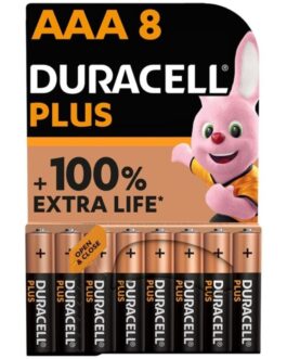 DURACELL – BATTERIA ALCALINA PLUS POWER 100 AAA LR03 8 UNIT