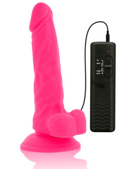 DIVERSIA - DILDO VIBRANTE FLESSIBILE ROSA 18 CM -O- 4 CM