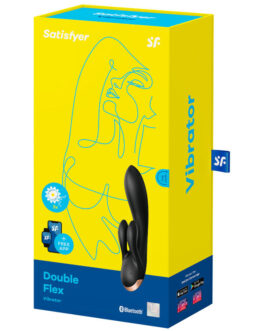 SATISFYER DOUBLE FLEX VIBRATOR APP – BLACK