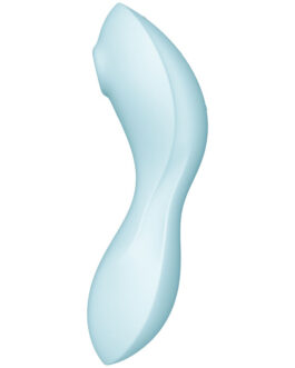SATISFYER CURVY TRINITY 5 AIR PULSE STIMULATOR & VIBRATOR APP – BLUE