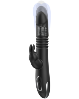 BLACK&SILVER – KENJI VIBRATORE RABBIT UP & DOWN + TELECOMANDO WATCHME
