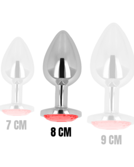OHMAMA – PLUG ANALE CON CRISTALLO ROSSO 8 CM