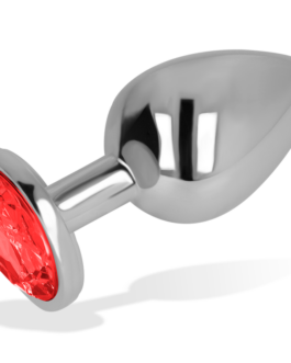 OHMAMA – PLUG ANALE CON CRISTALLO ROSSO 8 CM