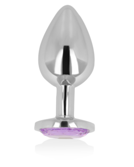 OHMAMA – PLUG ANALE CON CRISTALLO VIOLA 8 CM