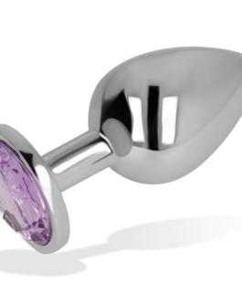 OHMAMA – PLUG ANALE CON CRISTALLO VIOLA 8 CM