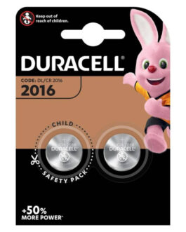 DURACELL – BATTERIA BOTTONE LITIO CR2016 3V 2 UNIT