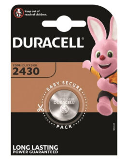 DURACELL – BATTERIA BOTTONE LITIO CR2430 3V 1 UNIT
