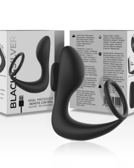BLACK&SILVER – MASSAGGIATORE ANALE CON TELECOMANDO RICARICABILE IN SILICONE NERO