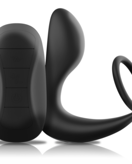BLACK&SILVER – MASSAGGIATORE ANALE CON TELECOMANDO RICARICABILE IN SILICONE NERO
