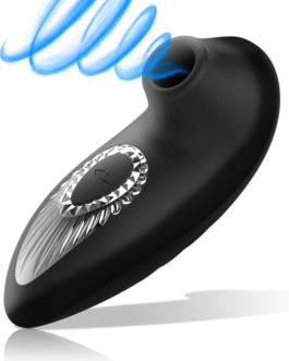BLACK&SILVER – DRAKE DELUXE SUCKING VIBE RICARICABILE IN SILICONE NERO