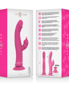 INTENSE – VIBRATORE JULIO RABBIT IN SILICONE ROSA
