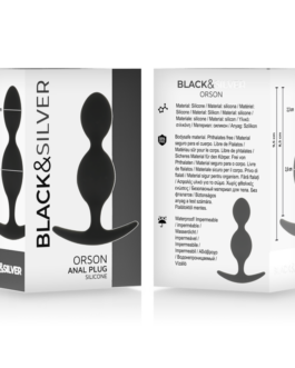 BLACK&SILVER – ORSON PLUG IN SILICONE 2 ONDE ANAL 9 CM