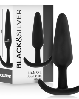 BLACK&SILVER – PLUG ANALE IN SILICONE HANSEL CON MANIGLIA PICCOLO