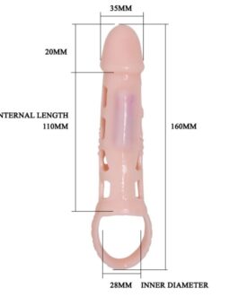 PRETTY LOVE – COPERTURA ESTENSORE DEL PENE HARRISON CON VIBRAZIONE E CINTURINO 13.5 CM
