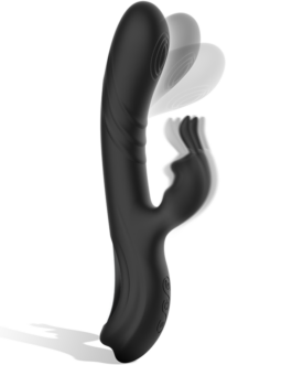 BLACK&SILVER – STIMOLATORE CONIGLIO IN SILICONE RICARICABILE JAMIE NERO