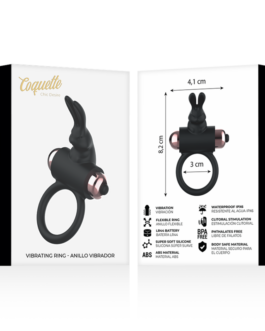 COQUETTE CHIC DESIRE – ANELLO DA CAZZO CON VIBRATORE NERO/ORO