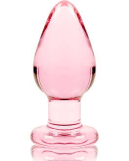 NEBULA SERIES BY IBIZA – MODELLO 3 PLUG ANALE VETRO BOROSILICATO 11 X 5 CM ROSA