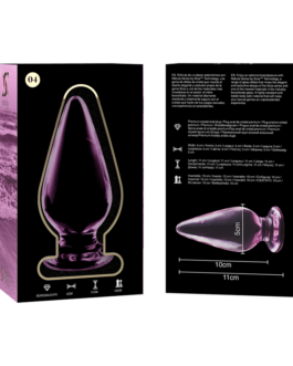 NEBULA SERIES BY IBIZA – MODELLO 4 PLUG ANALE VETRO BOROSILICATO 11 X 5 CM ROSA