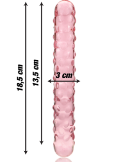 NEBULA SERIES BY IBIZA – MODELLO 15 DILDO IN VETRO BOROSILICATO 18,5 X 3 CM ROSA