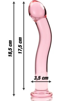 NEBULA SERIES BY IBIZA – MODELLO 18 DILDO IN VETRO BOROSILICATO 18,5 X 3,5 CM ROSA