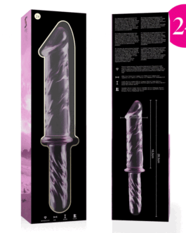 NEBULA SERIES BY IBIZA – MODELLO 24 DILDO IN VETRO BOROSILICATO 28,5 X 5 CM ROSA