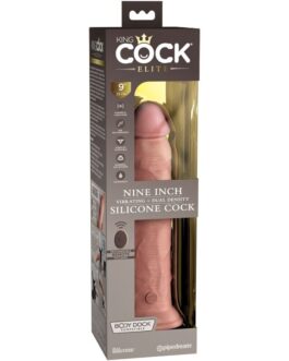 KING COCK – ELITE VIBRATORE DILDO REALISTICO E TELECOMANDO IN SILICONE 23 CM