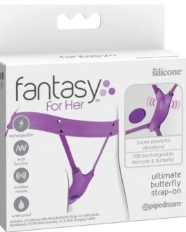 FANTASY FOR HER – PETTORINA CON FARFALLA VIBRANTE, RICARICABILE E TELECOMANDO VIOLA