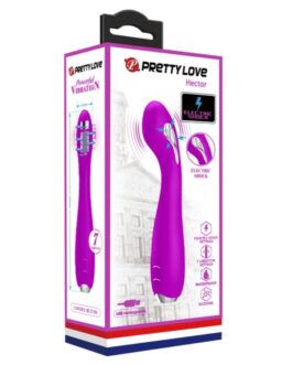 PRETTY LOVE – VIBRATORE ELETTROSHOCK RICARICABILE HECTOR IMPERMEABILE VIOLA