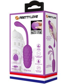 PRETTY LOVE – UOVO VIBRANTE CON TEXTURE MARINA RICARICABILE VIOLA