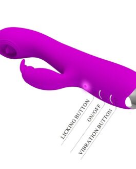 PRETTY LOVE – VIBRATORE RICARICABILE RACHEL CON VENTOSA VIOLA
