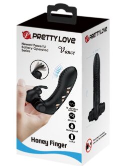 PRETTY LOVE – COPERTURA PER DITA VIBRATORE CONIGLIO NERO VANCE