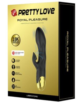PRETTY LOVE – VIBRATORE DI LUSSO NERO RICARICABILE PLACCATO IN ORO