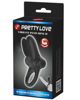 PRETTY LOVE – ANELLO VIBRATORE II PER IL PENE NERO