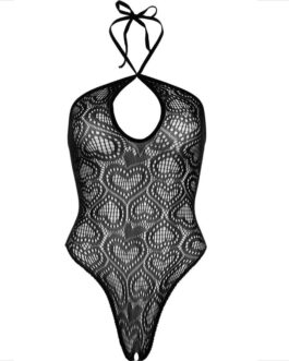 LEG AVENUE – CORPO SENZA CUCITURE CON COLLO ALLACQUA NERO