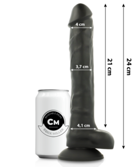 COCK MILLER – COCKSIL ARTICOLABILE IN SILICONE DENSIT NERO 24 CM