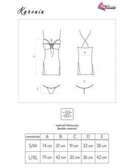 LIVCO CORSETTI FASHION – KARONIN LC 90628 FALDA + PANTY NEGRO