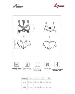 LIVCO CORSETTI FASHION – PALMENOM LC 90614 SUJETADOR + PANTY NEGRO
