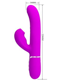PRETTY LOVE – VIBRATORE MULTIFUNZIONE PERLITA 3 IN 1 G-SPOT VIOLA